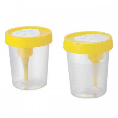 Hospital disposable male female plastic collection specimen sample urine container